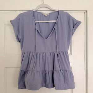 American Eagle Women's Ruffle Babydoll Top Size M